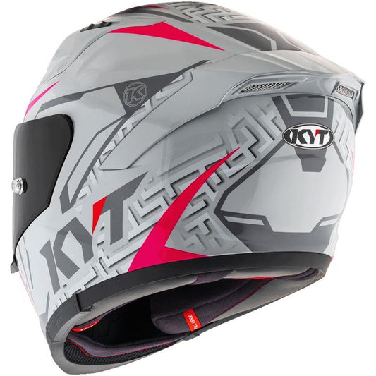 KYT Sport Touring - Striker #02 Asphalt Grey Fuxia - Full Face Helmet
