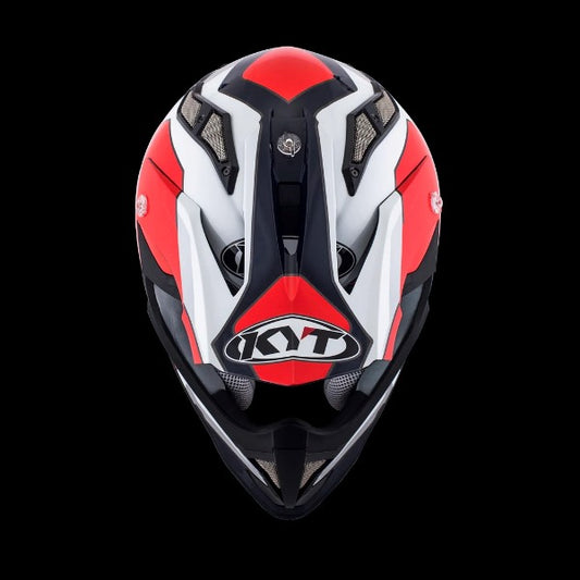 KYT Strike Eagle Wings Helmet-Black/White/Red