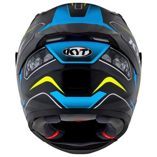KYT Striker 2V #01 Gloss Black Blue Helmet