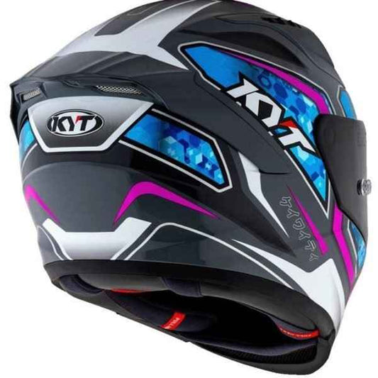 KYT Striker #01 Gloss Grey Blue Helmet