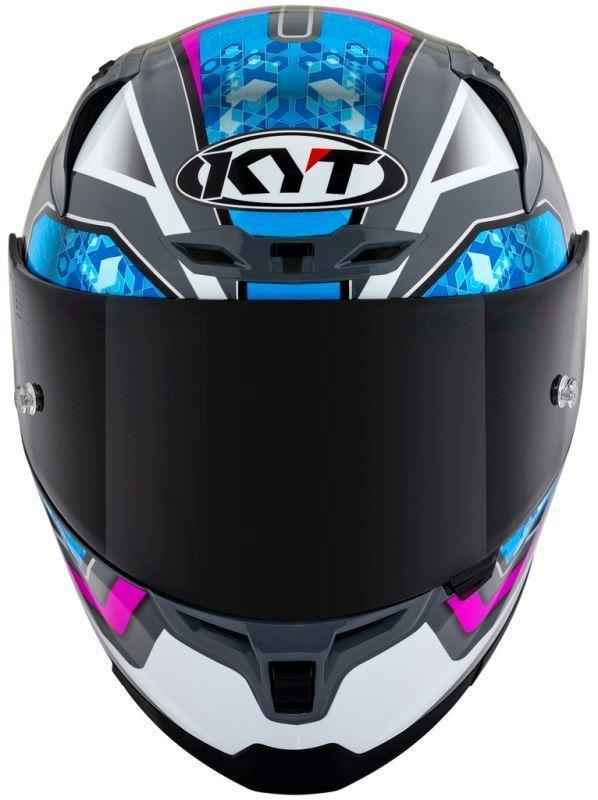 KYT Striker #01 Gloss Grey Blue Helmet