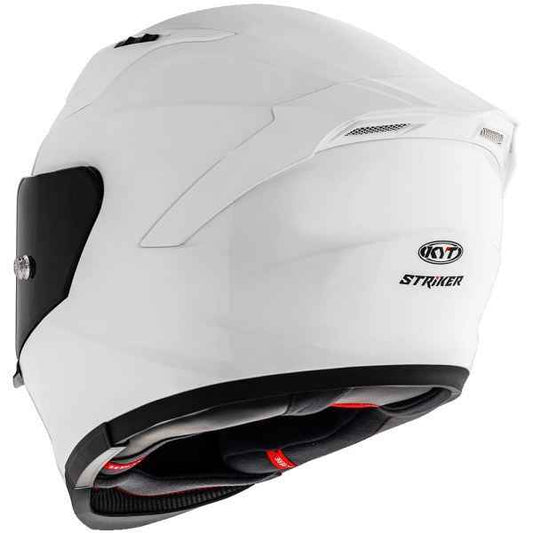 KYT Striker Plain Gloss White Helmet
