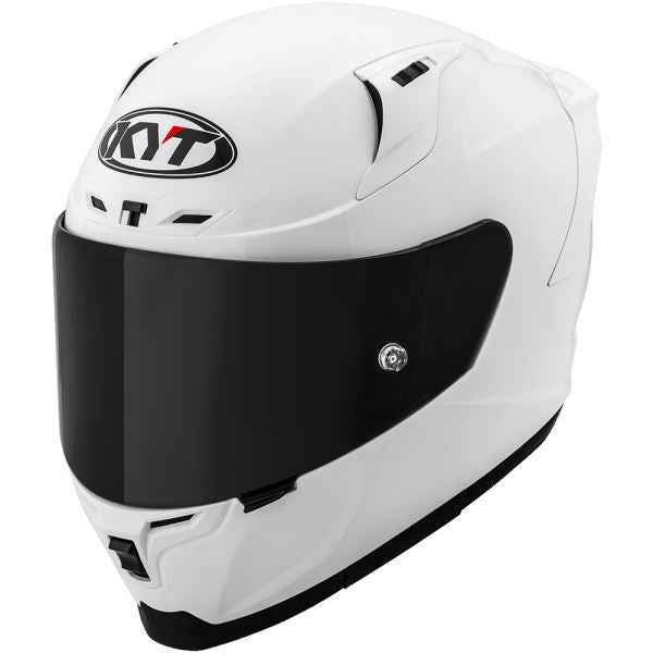 KYT Striker Plain Gloss White Helmet