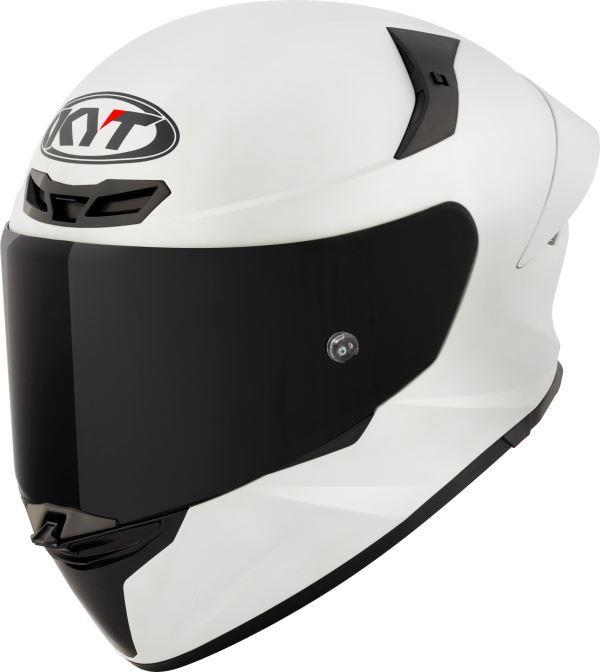 KYT TT Revo Plain Crystal White Matt Helmet