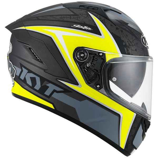 KYT NFR Mindset Matt Anthracite Yellow Helmet