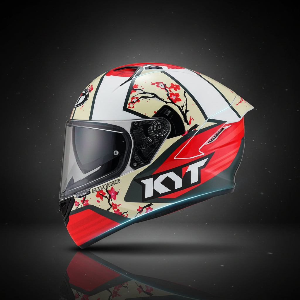 KYT NFR Xavi Sakura Replica Gloss Helmet - Buy Now At Riders Junction