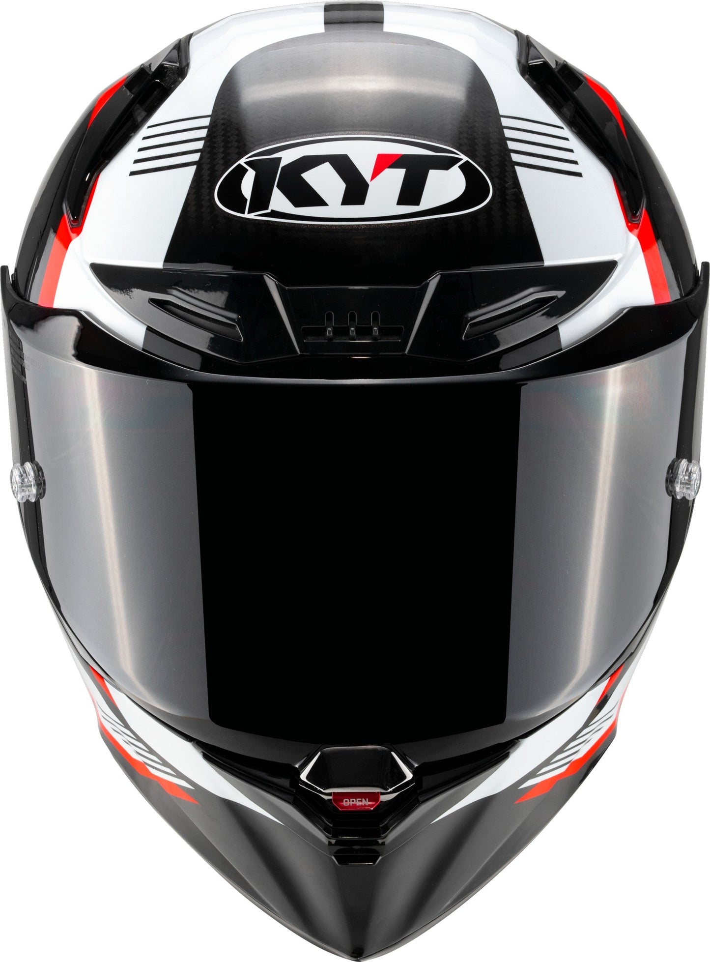KYT R1R Carbon Zone Gloss Black Red - Helmet