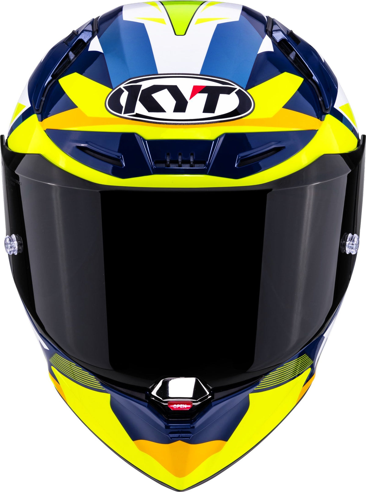 KYT R1R Diamond Gloss Blue Yellow - Helmet