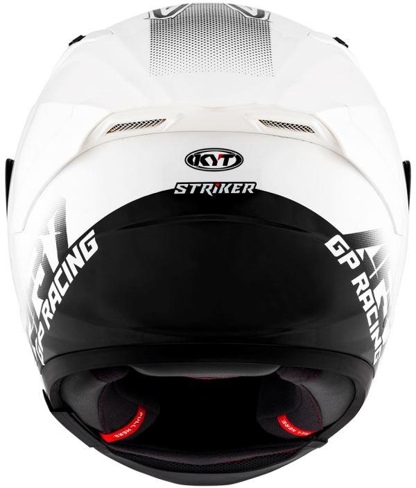 KYT Striker 2V AF37 Livery Gloss Black White Helmet