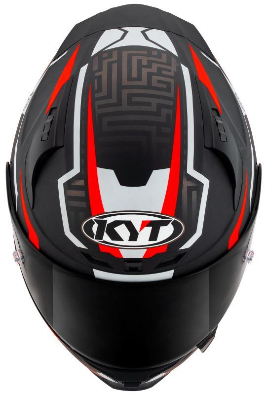KYT Striker 2V #02 Matt Black Red Helmet