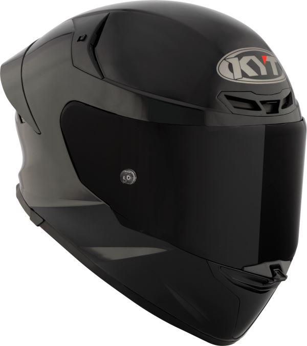 KYT TT Revo Plain Gloss Black Helmet