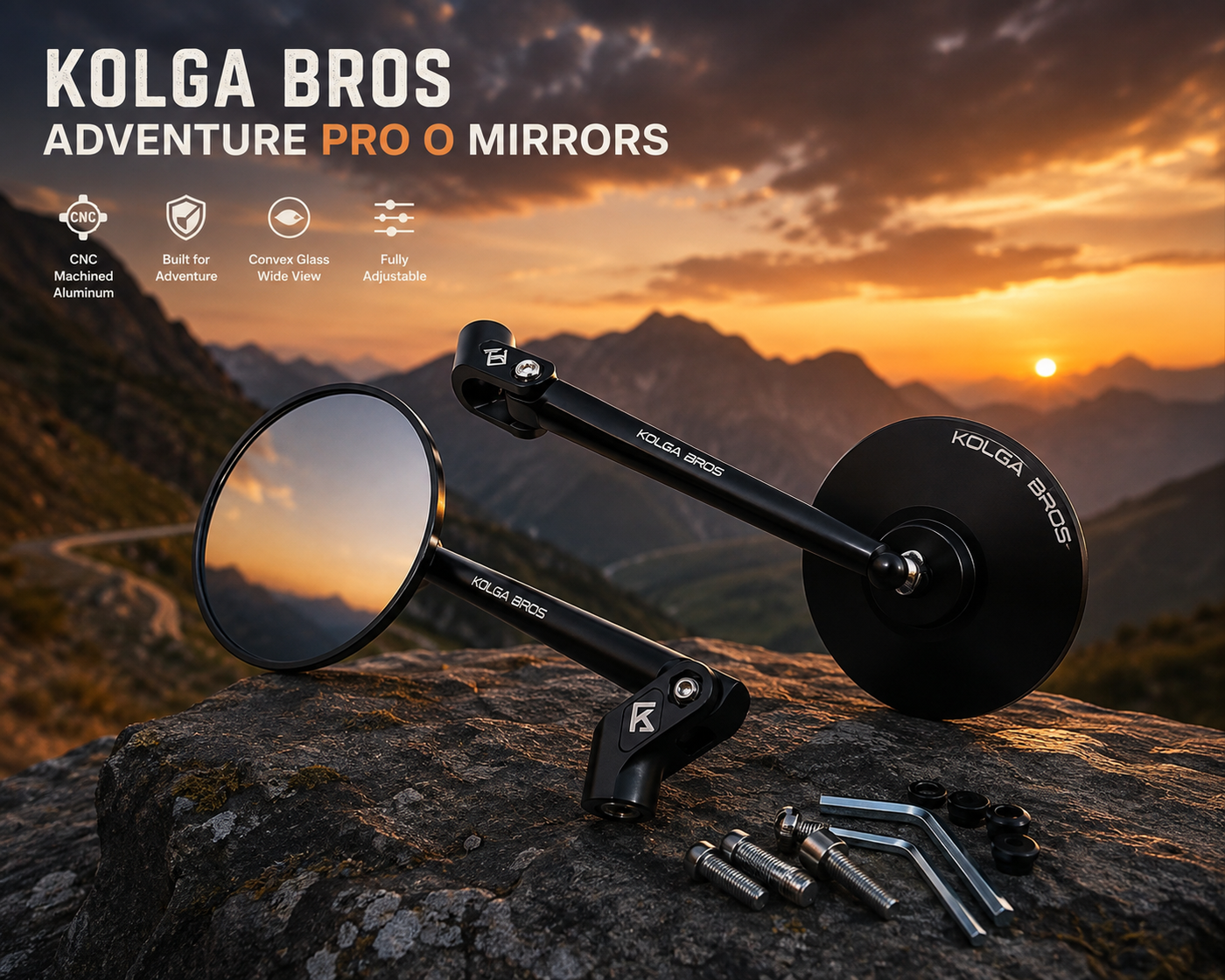 Kolga Bros Adventure Pro O Mirrors (KBMM-04)