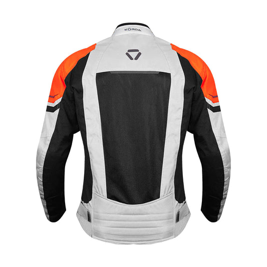 Korda Edge Riding Jacket - Light Grey & Orange