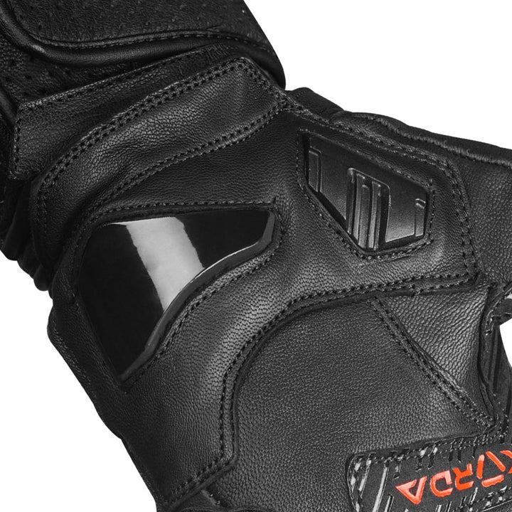 Korda Track Full Gauntlet Riding Gloves - Black