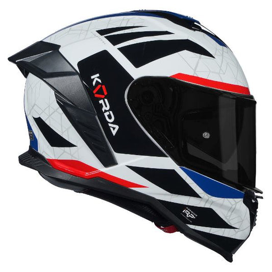Korda Shockwave Evoque Helmet (Gloss White Red & Blue)