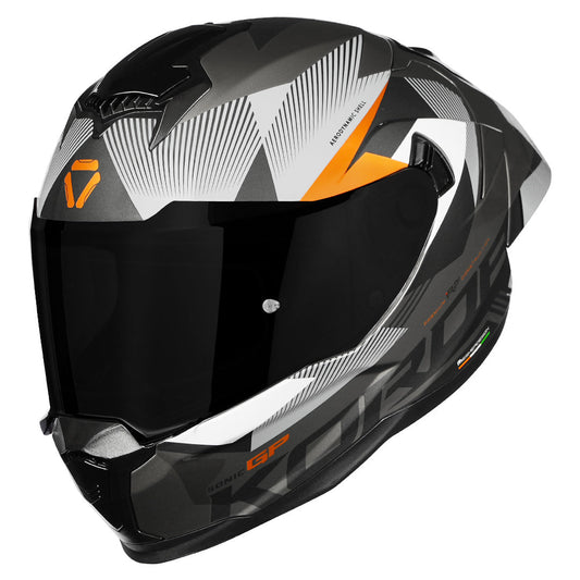 Korda Sonic GP Brave Helmet (Gloss Grey & Gold)