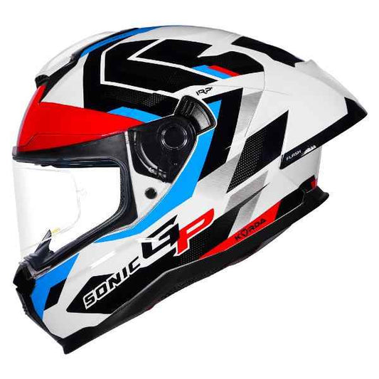Korda Sonic GP Flash Helmet (Gloss White Red & Blue)