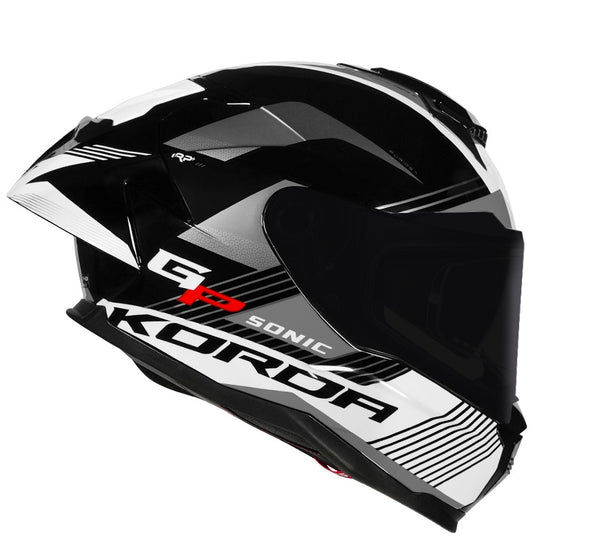 Korda Sonic GP Furiosa White/Black Full Face - Helmet