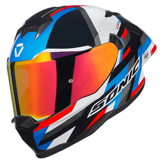 Korda Sonic GP Moze Helmet (Gloss Red & Blue)