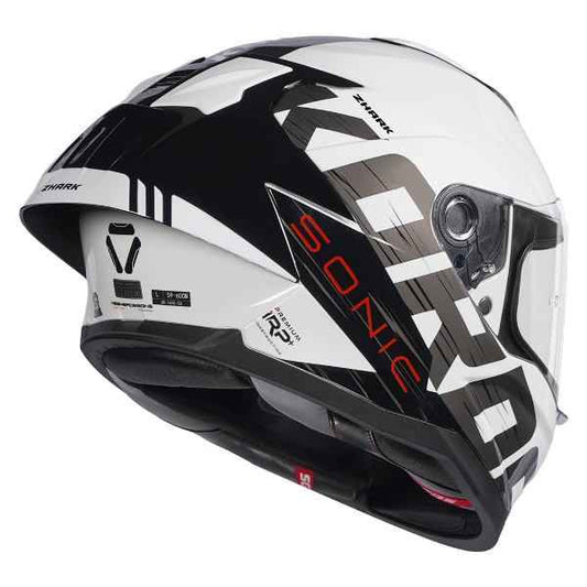 Korda Sonic GP Zhark Helmet (Gloss Black & White)
