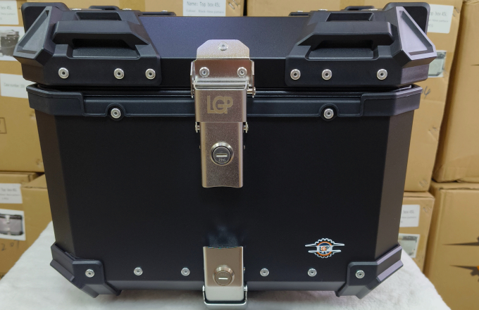 LGP 45ltrs Top Box With Hand Rest Support Black Premium - Universal