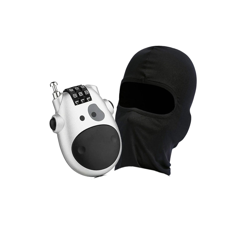 LGP Ridex -Combo TBOLT Balaclava-BlackCable Lock Silver