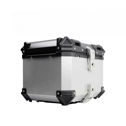 LGP Top Case 55L Premium Silver Plane With Free Back Rest Pad