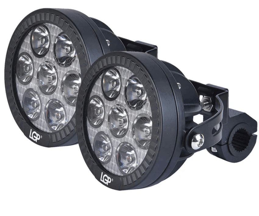 LGP DK70 WATTS ROUND 7LED FOGLAMP WITH HARNESS PRO AND SWITCH
