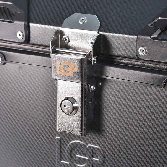LGP Motorcycle Top Box 45L Carbon Finish Luggage Box with Backrest - LGPT0099