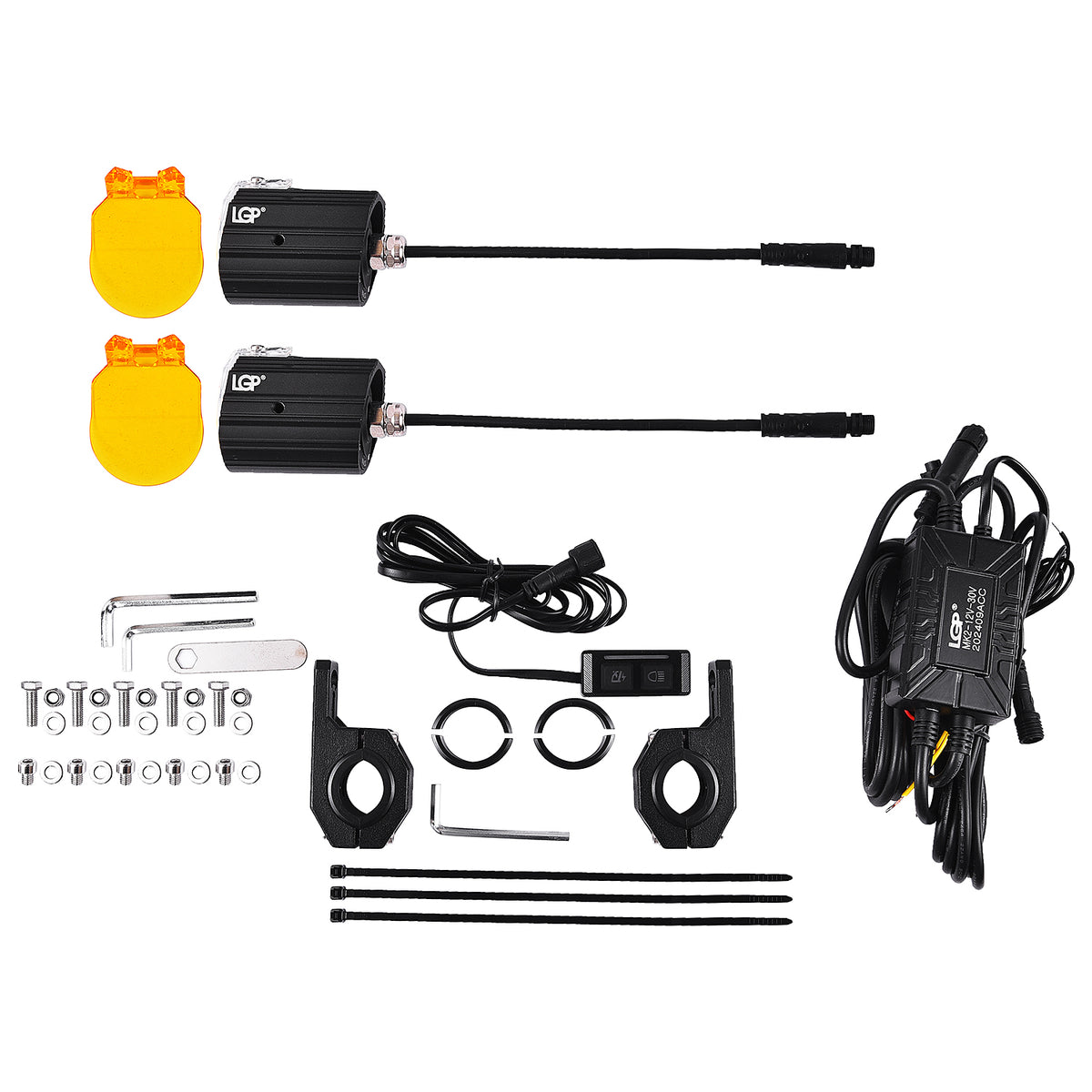 LGP Spotlight MK02 Motorcycle LED Light, 60W 7000LM, 3000K–6000K