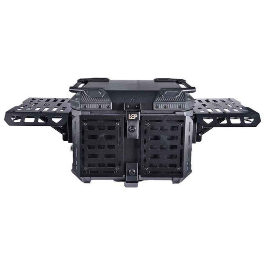 LGP Top Box 45L Black Armoured With Backrest - LGPT0052