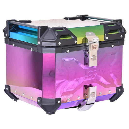 LGP Top Box 45L Colourfull Reflection Type With Backrest - LGPT0019