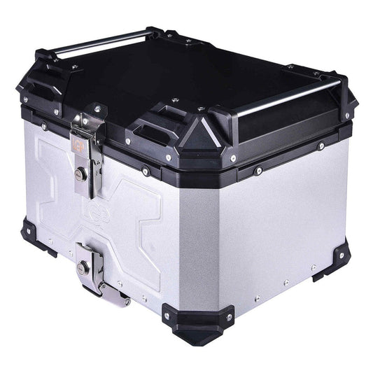 LGP Top Box 45L Silver Double Type X With Backrest - LGPT0059