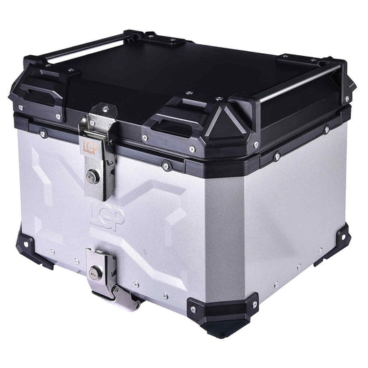 LGP Top Box 45L Silver X Type With Backrest - LGPT0015