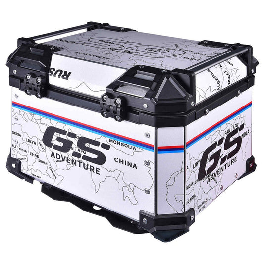 LGP Top Box 45L White Map Line With Backrest - LGPT0062