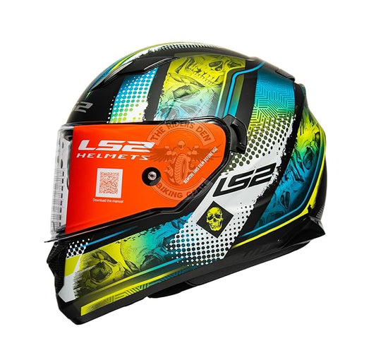 LS2 FF320 Stream Evo Mara Black H-vis Yellow D-ring Helmet - Riders Junction
