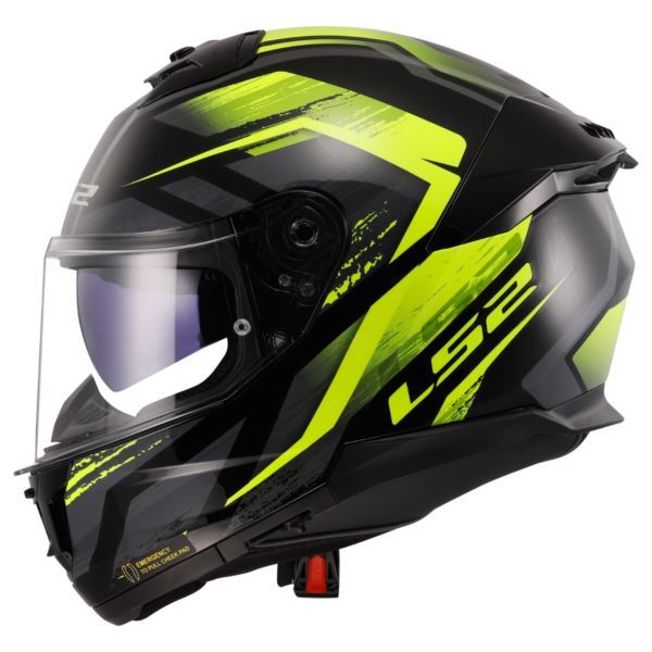 LS2 FF320 Stream II Evo Fury Black H-v Yellow-06 - Helmet