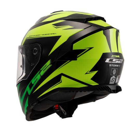 LS2 FF800 Storm Ii Atomik H-v Yellow Shadow Helmet