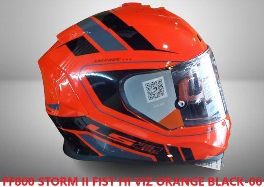 LS2 FF800 Storm Ii Fist Hi Viz Orange Black-06 - Helmet