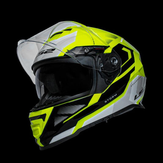LS2 FF800 Storm Ii Kronos Yellow White Helmet - Riders Junction