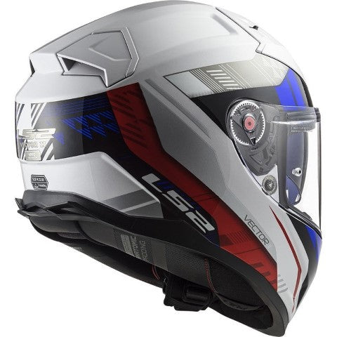 LS2 FF811 Vector II Stylus Gloss White Fluro Red - Helmet