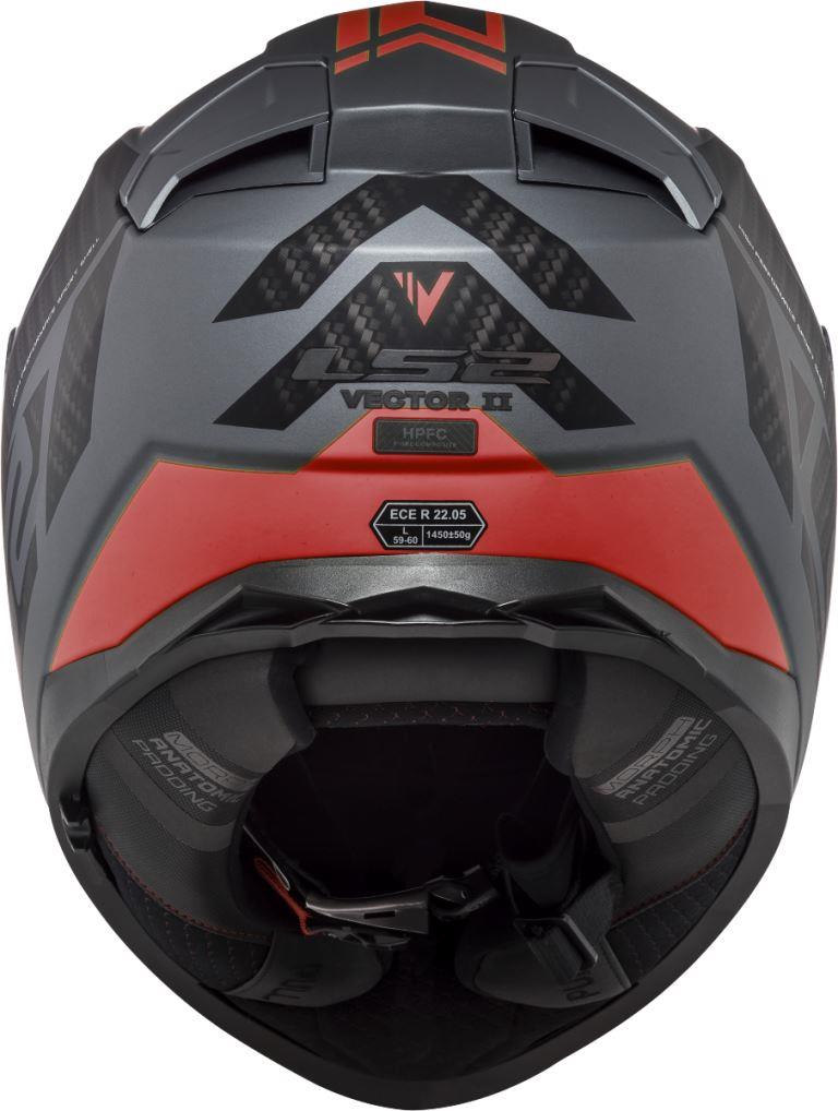 LS2 FF811 Vector Ii Splitter Matt Titanium Red Helmet