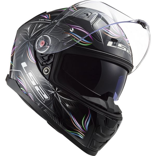 LS2 FF811 Vector Ii Tropical Gloss Black White Helmet