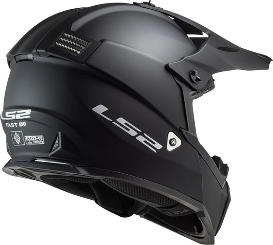 LS2 Fast Evo Solid Matt Black-M Size Helmet MX437