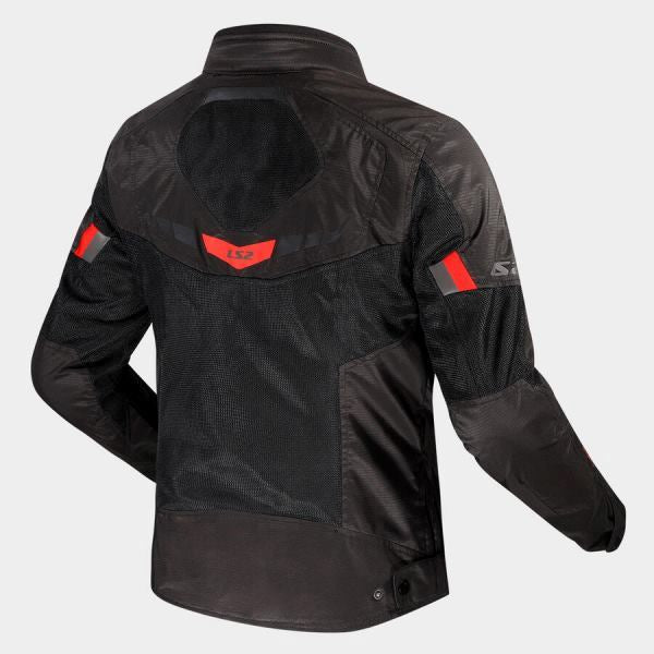 LS2 Garda Air Woman Jacket Black Red