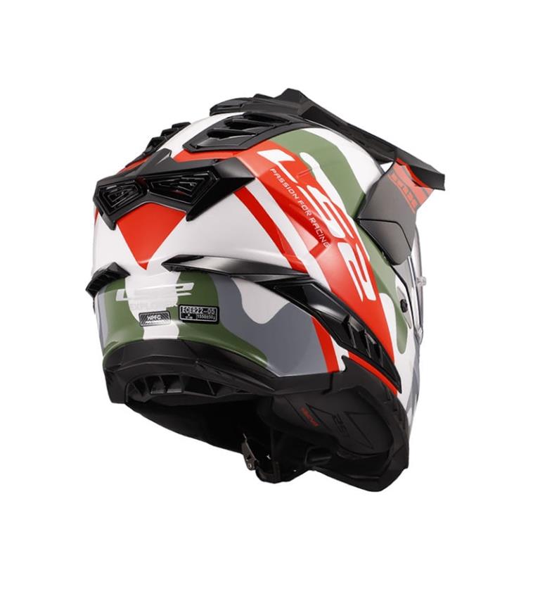 LS2 Helmets Camox Gloss White Red Camo - MX701