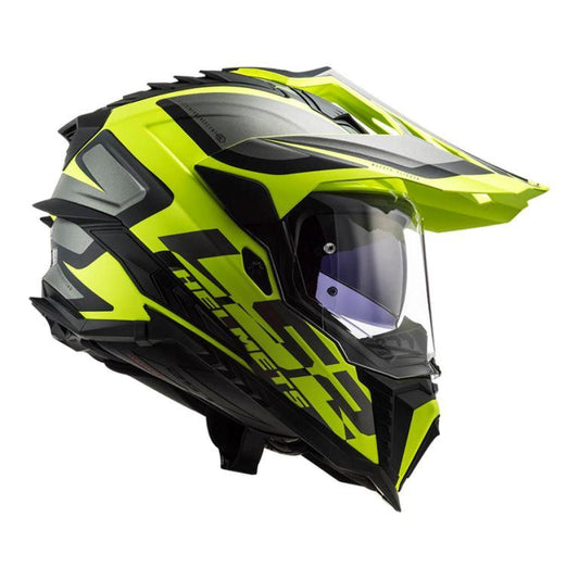 LS2 MX701 Explorer Alter Matt Black H-v Yellow-06 Helmet - Riders Junction