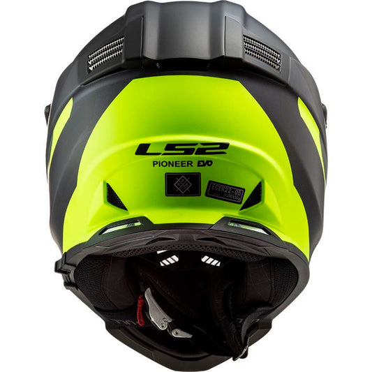 LS2 MX436 Pioneer Evo Router Black Yellow Helmet - Riders Junction
