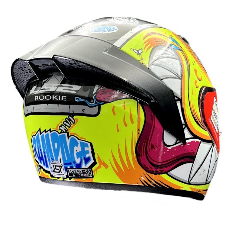 LS2 Helmets Rookie Rampage Fluo Yellow - FF352