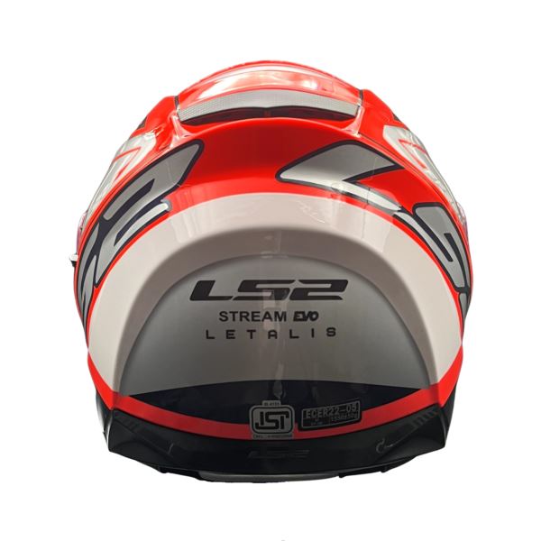 LS2 Helmets Stream Evo Letails Gray Red D-ring - Ff320